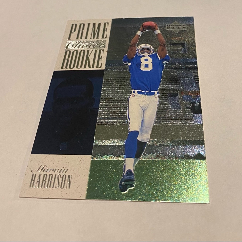 Marvin Harrison RC Rookie 1996 Upper Deck Silver Prime Choice Football Card - Picture 2 of 3